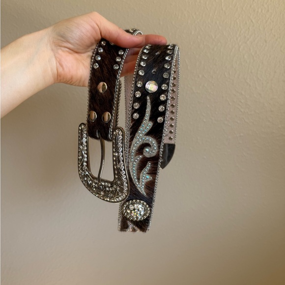 Nokona Accessories - Nocona Belt Co. Women's Hair Lazer Bling Belt